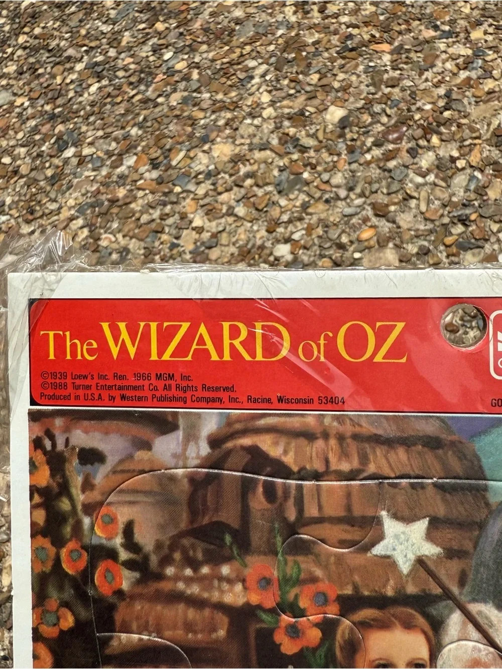 Vintage 1988 Wizard of Oz Golden Frame-Tray Puzzle Dorothy Glinda 4512C-4 Sealed